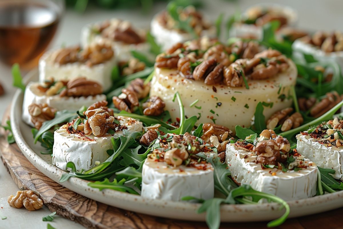 Préparez une délicieuse salade au camembert rôti au miel de façon simple et économique